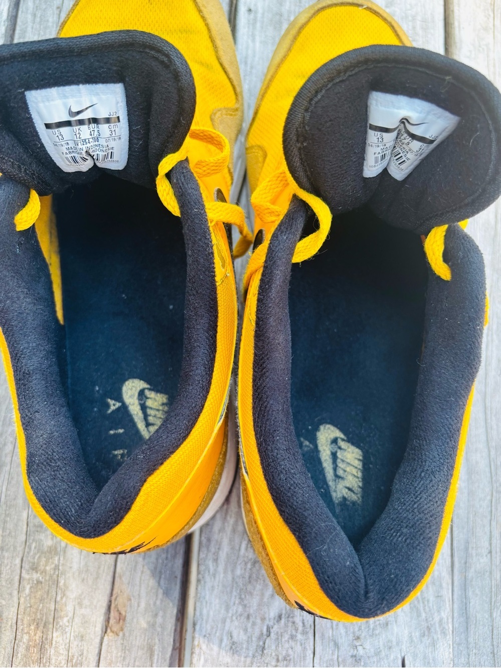 Nike Air Max 1 Men’s Yellow and Black & White Low-Top Sneakers size 13 - Picture 12 of 12